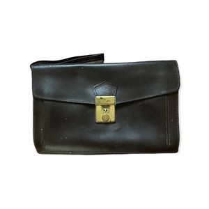 Vintage Dark Brown Wristlet with Secret Compartment